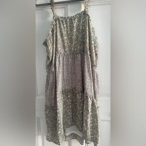 DAVI & DANI Sage Floral Dress new tags as 3XL
